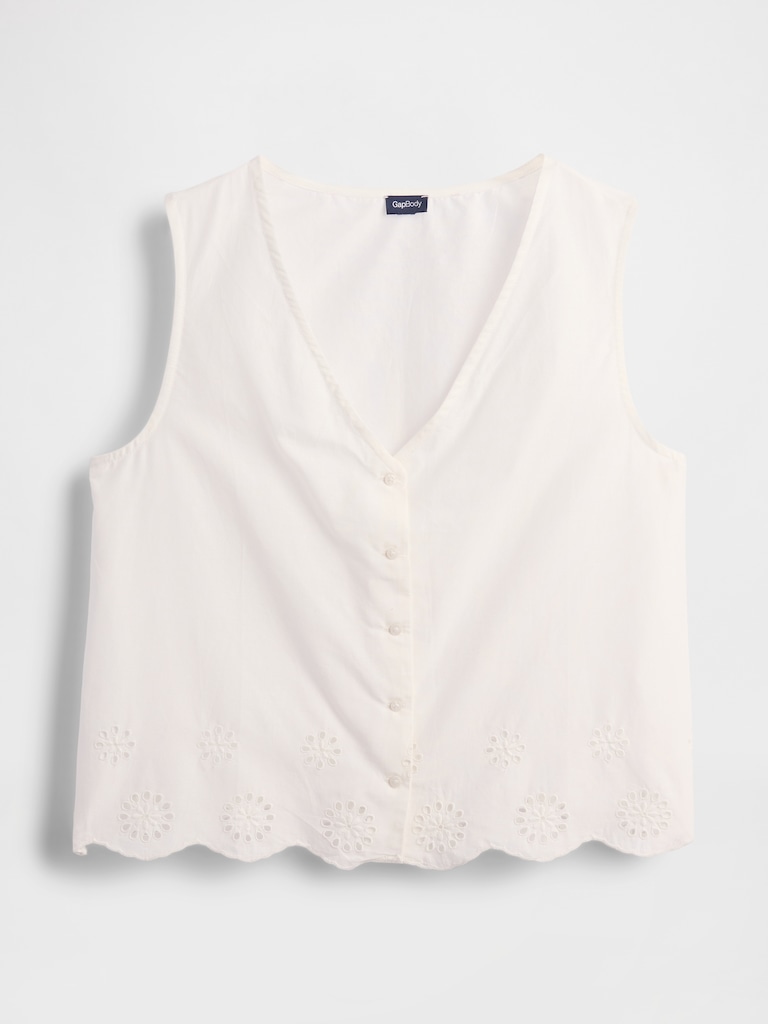 Eyelet Hem PJ Top
