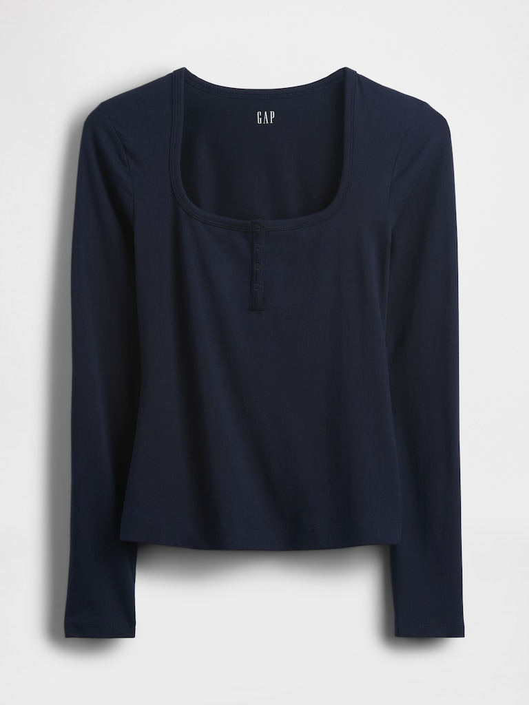 CloseKnit Jersey Henley T-Shirt