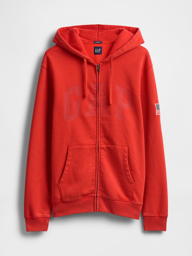 VintageSoft Gap Logo Zip Hoodie