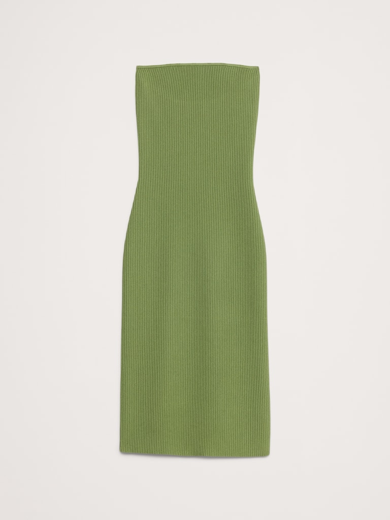 Sculpted Ribbed Strapless Dress