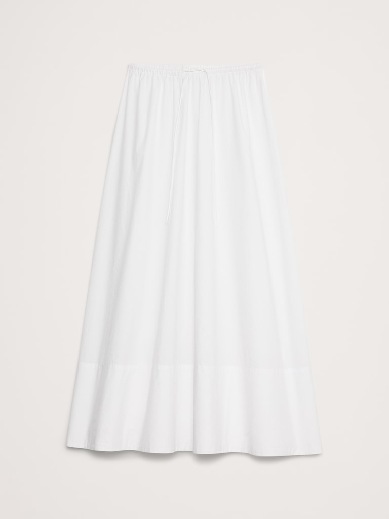 Cotton Poplin Maxi Skirt