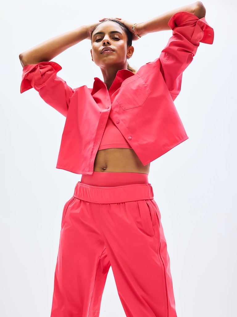 Midday Cropped Poplin Shirt