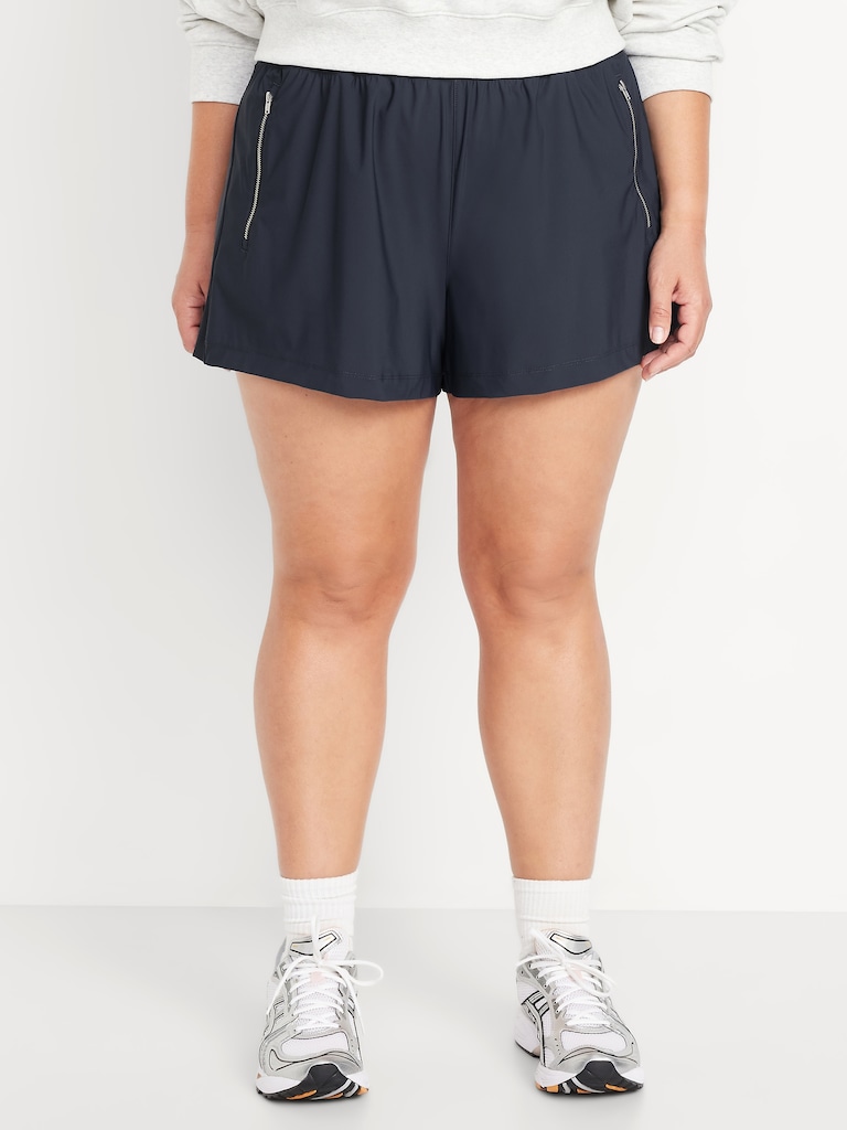 High-Waisted SleekTech Shorts -- 4-inch inseam
