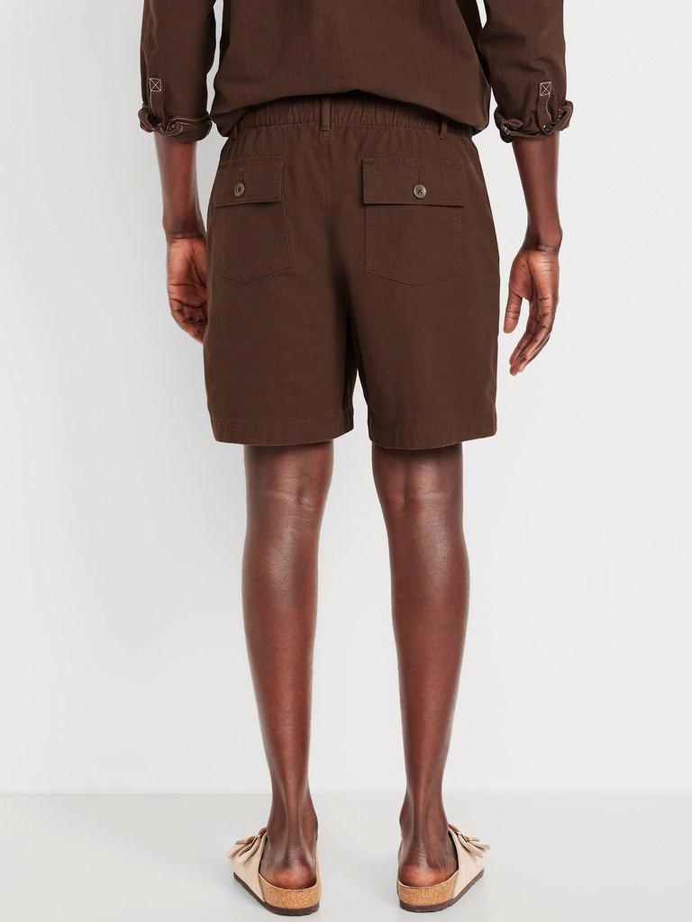 Crepe Workwear Shorts -- 7-inch inseam