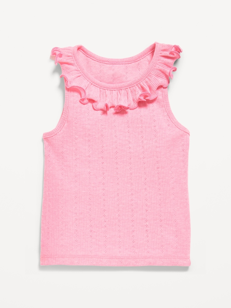 Camisole ajustée à col volanté pour toute-petite fille