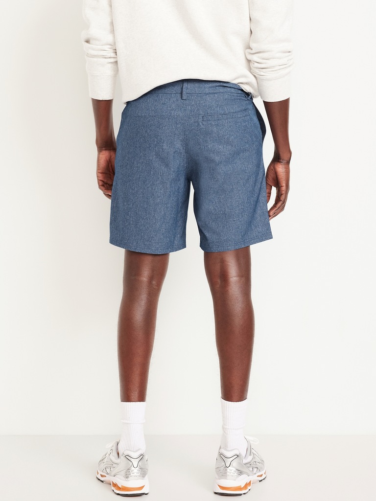 Textured Tech Chino Shorts -- 8-inch inseam