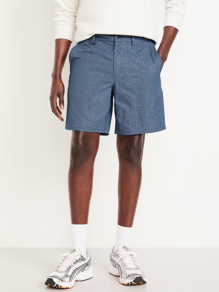 Textured Tech Chino Shorts -- 8-inch inseam