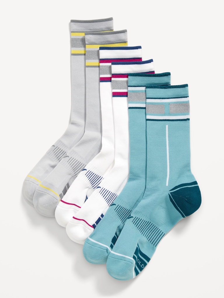 3-Pack Athletic Crew Run Socks for Men