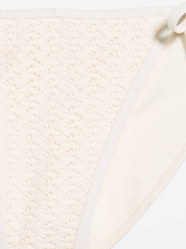 Crochet String Bikini Swim Bottoms
