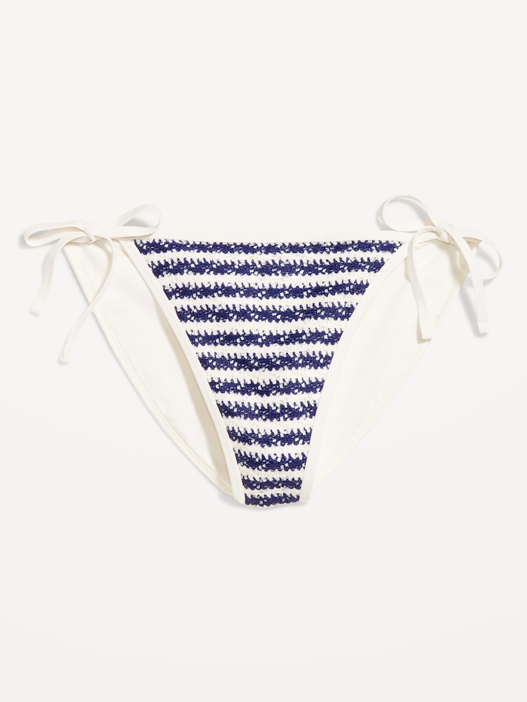 Crochet String Bikini Swim Bottoms