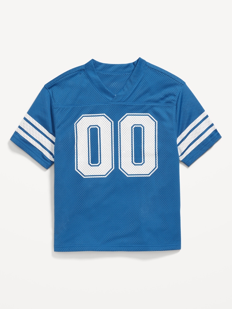 Oversized Boxy Mesh Graphic T-Shirt for Boys