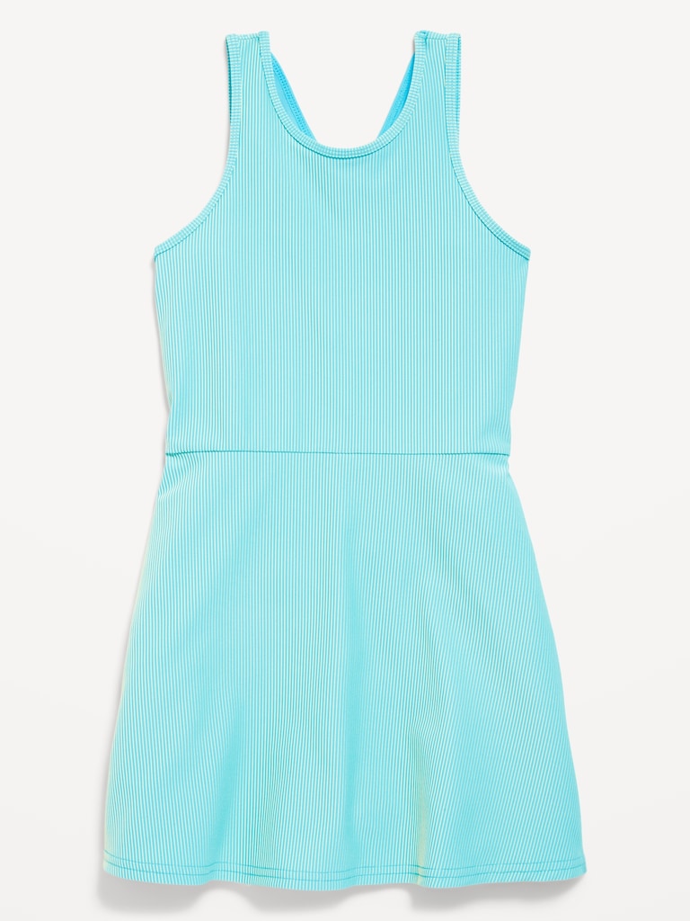 PowerSoft Sleeveless Ribbed Athletic Dress for Girls