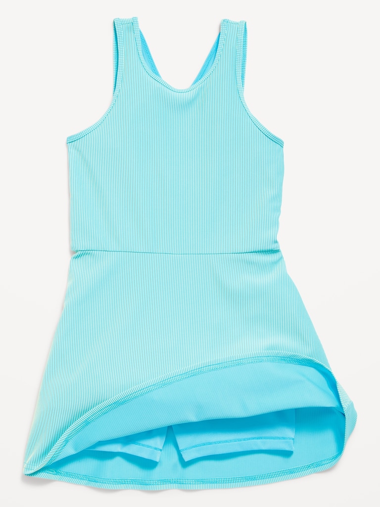 PowerSoft Sleeveless Ribbed Athletic Dress for Girls