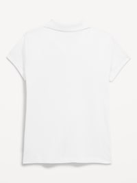 School Uniform Jersey-Knit Polo Shirt for Girls