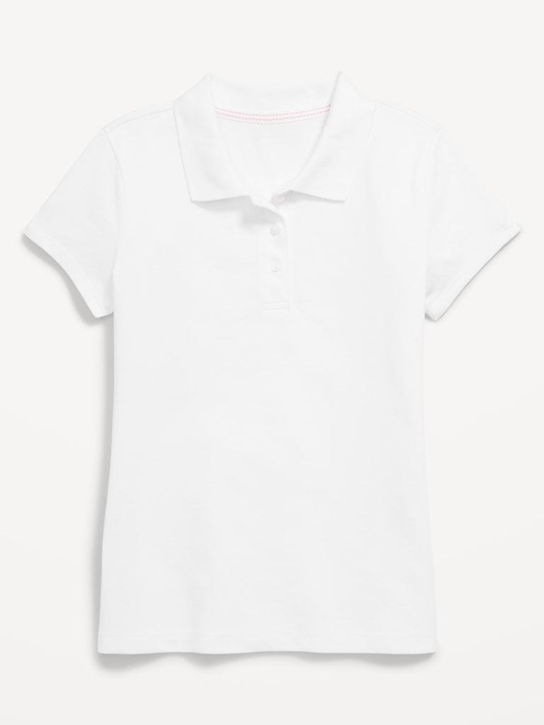 School Uniform Jersey-Knit Polo Shirt for Girls