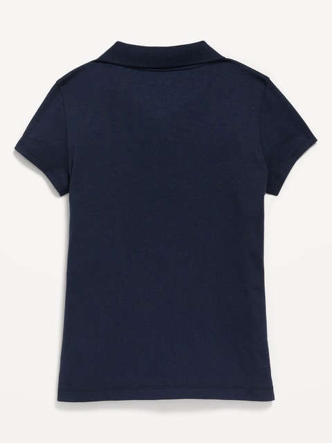 School Uniform Jersey-Knit Polo Shirt for Girls