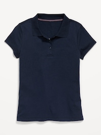 School Uniform Jersey-Knit Polo Shirt for Girls