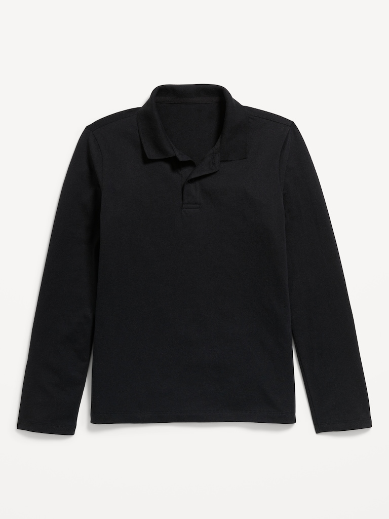 School Uniform Long-Sleeve Polo Shirt for Boys