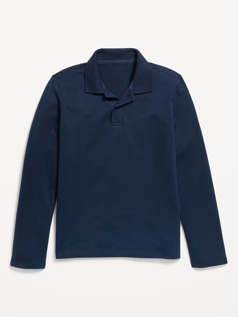 School Uniform Long-Sleeve Polo Shirt for Boys