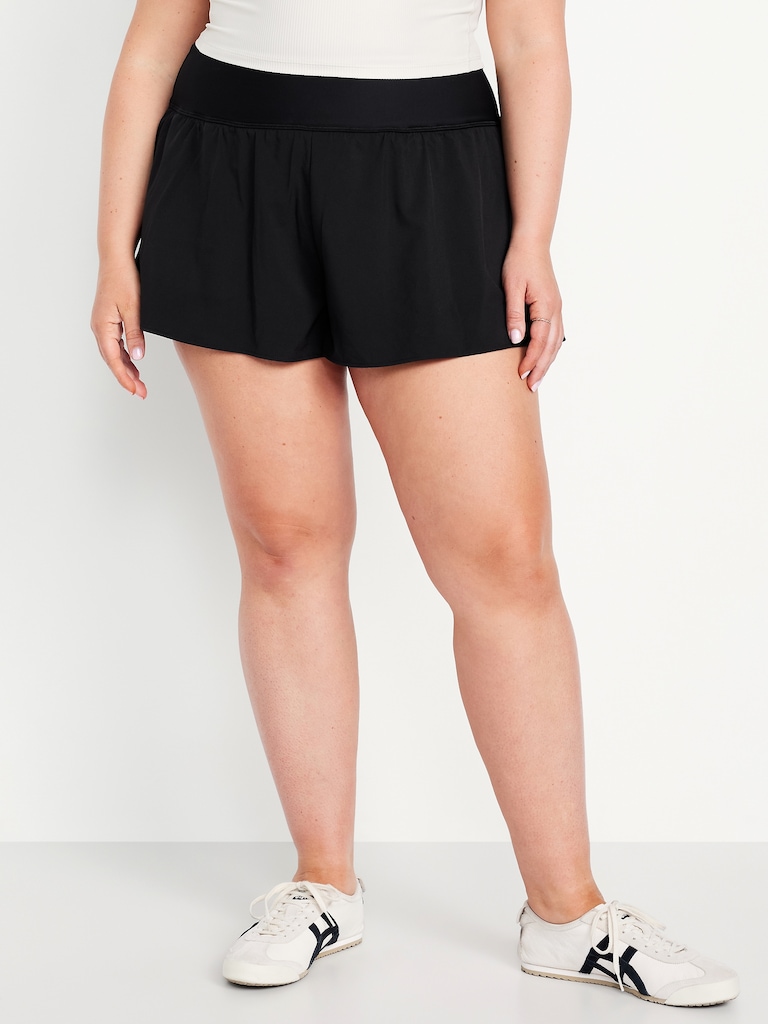 High-Waisted StretchTech 2-in-1 Shorts -- 3-inch inseam
