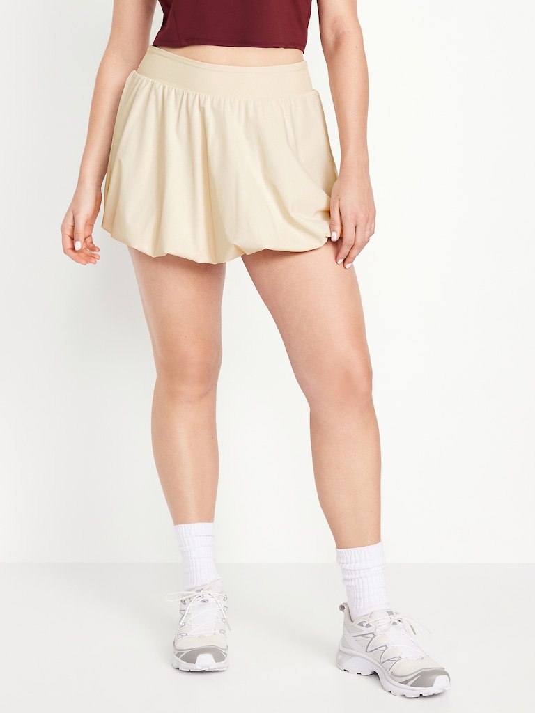 High-Waisted SleekTech Bubble Skort