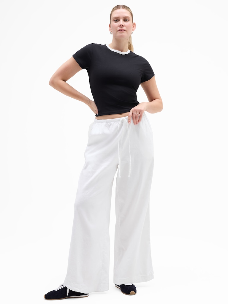 Paradise Mid Rise Wide Leg Pant