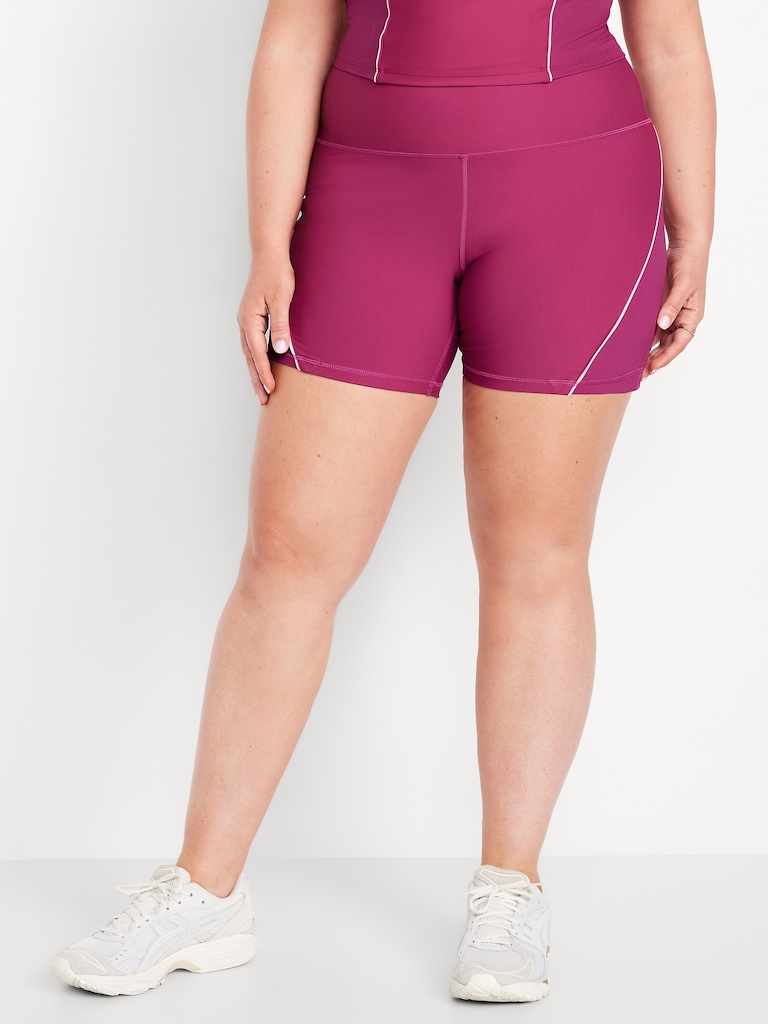 High-Waisted PowerSoft Biker Shorts -- 6-inch inseam