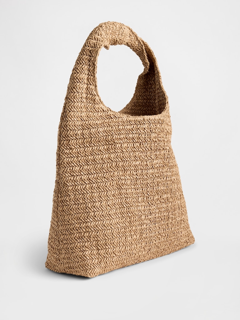 Slouchy Straw Tote Bag