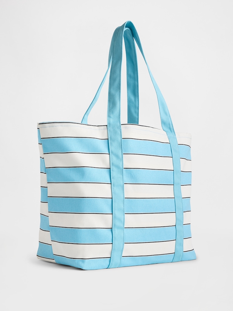 Canvas Stripe Tote Bag