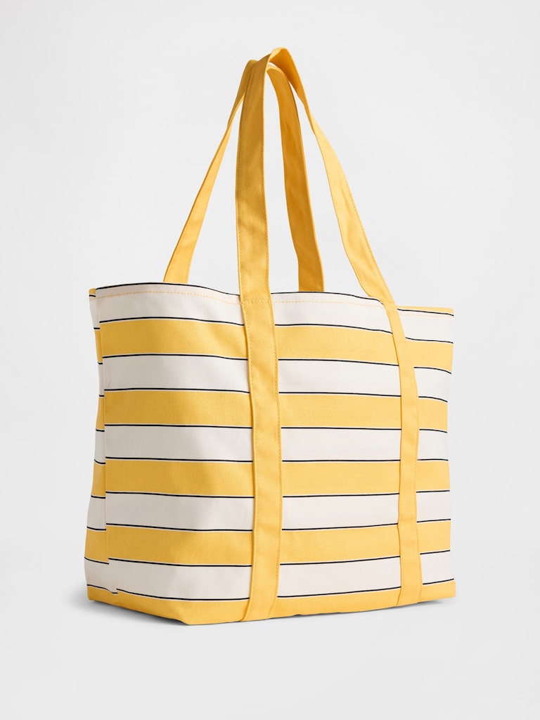 Canvas Stripe Tote Bag