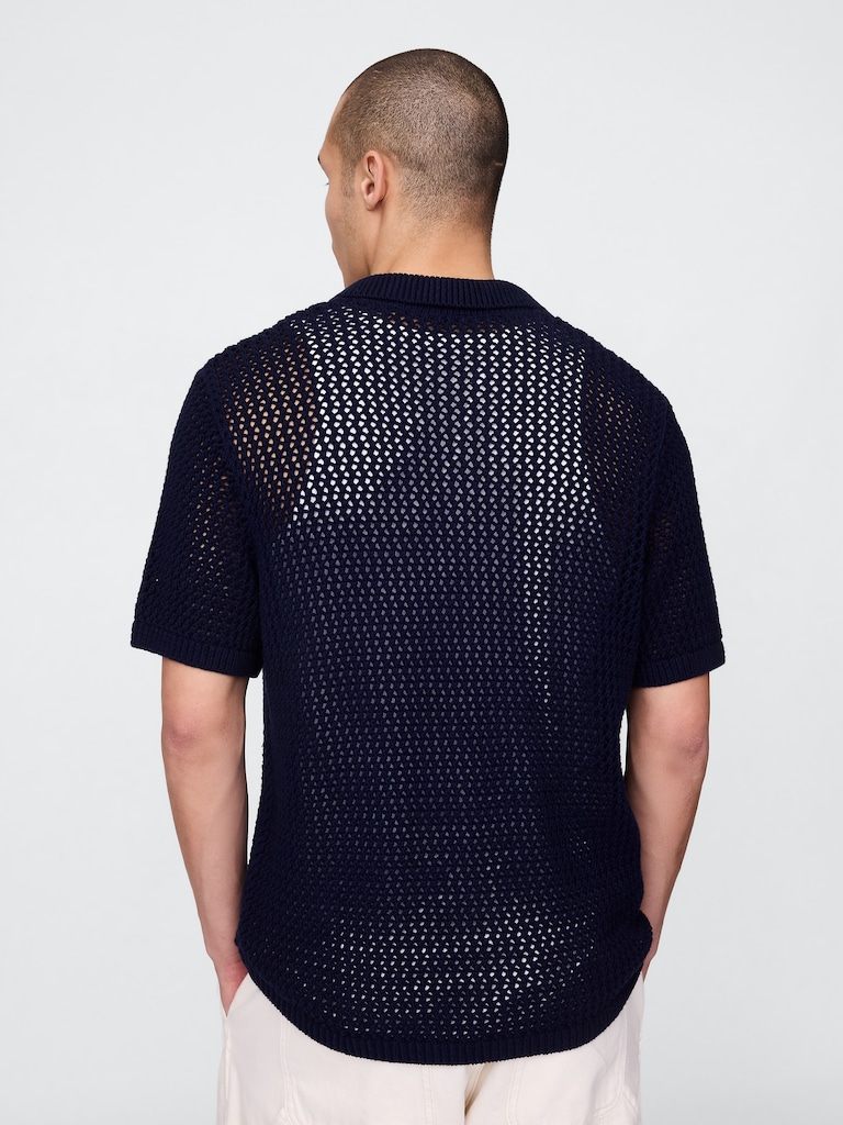 Mesh Sweater Shirt
