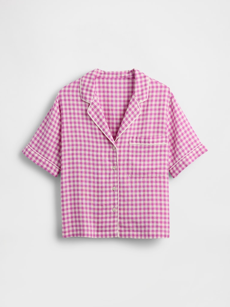 Linen-Blend PJ Shirt