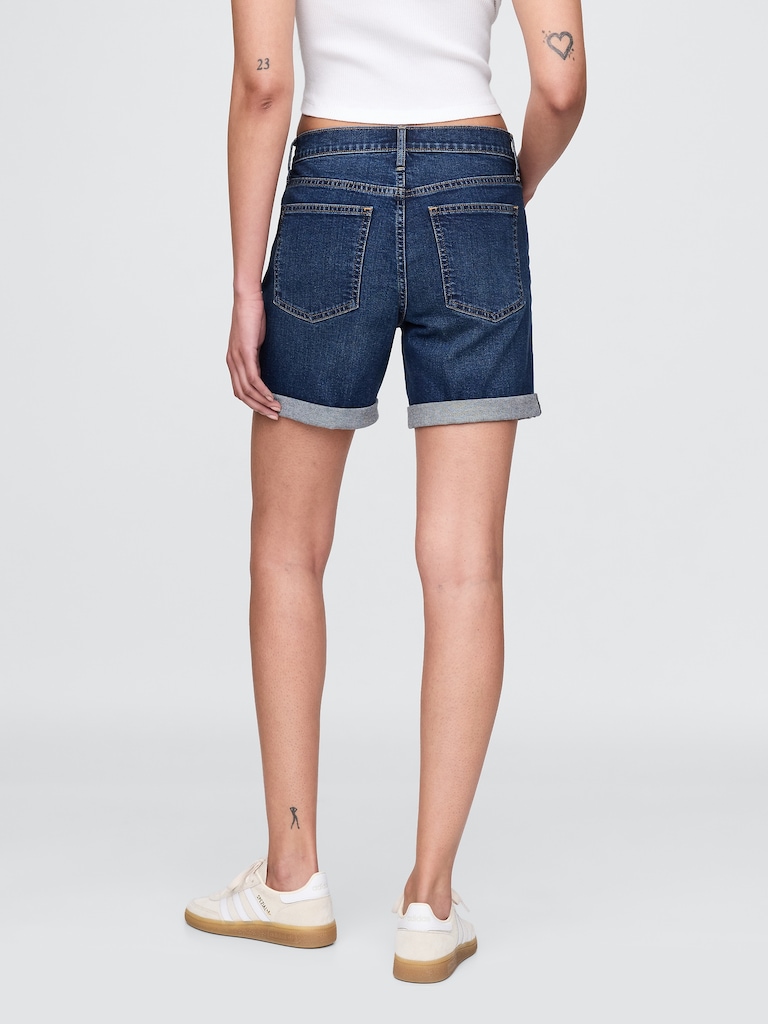 5" Mid Rise Denim Girlfriend Shorts