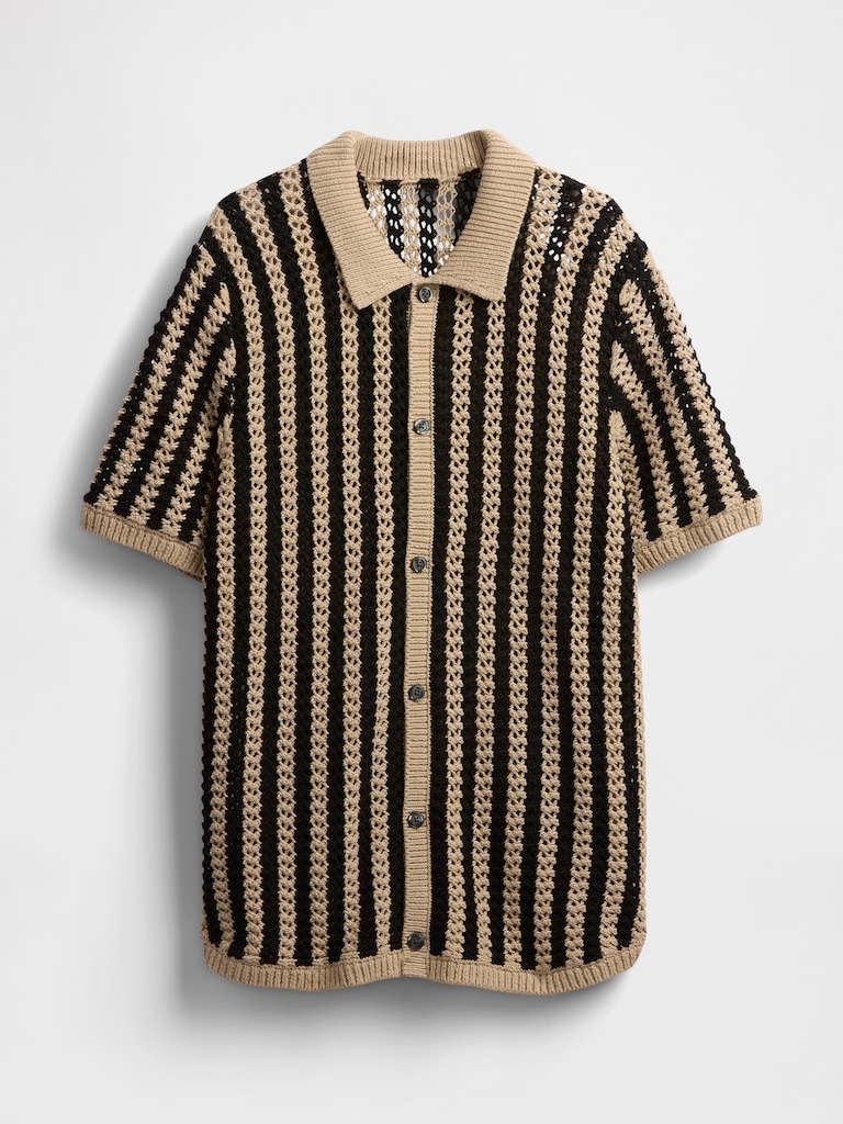 Mesh Sweater Shirt