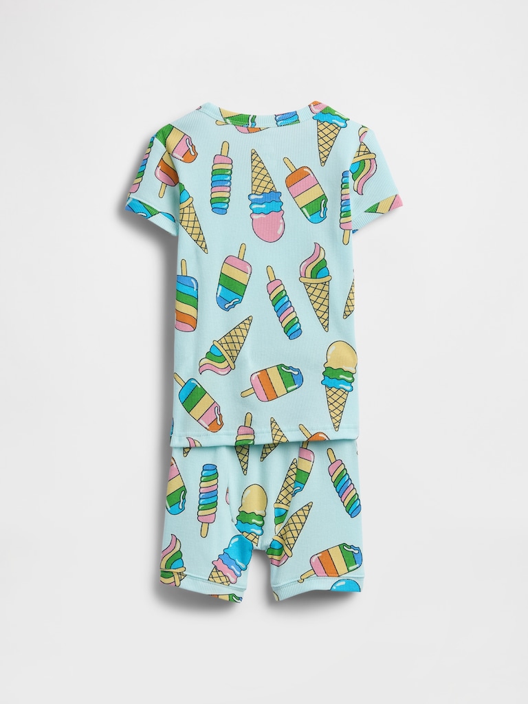 Baby & Toddler Organic Ribbed Cotton PJ Set