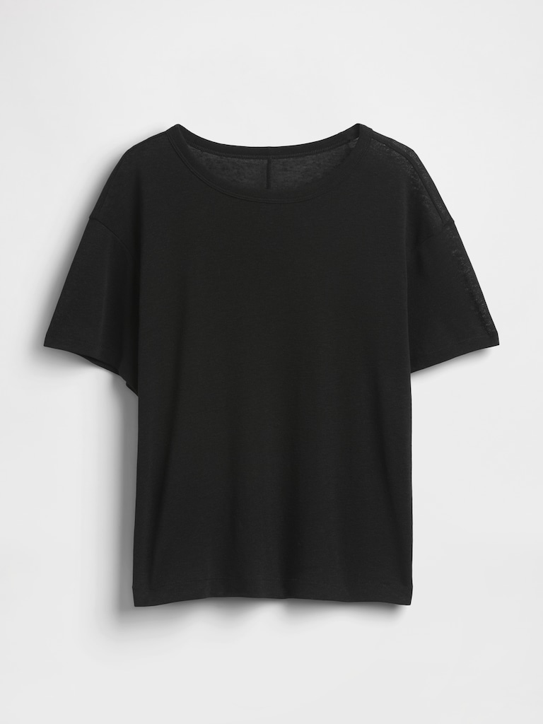 Linen-Blend T-Shirt