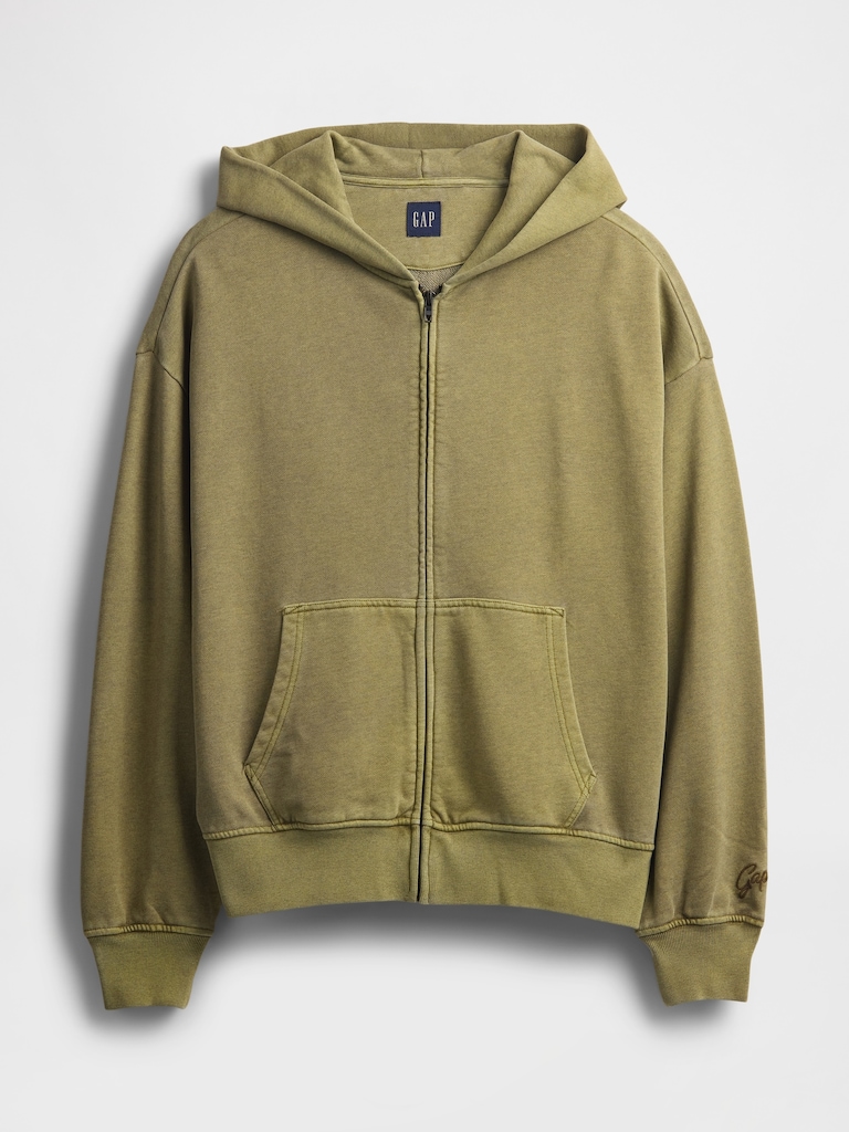 Heavyweight French Terry Oversized Zip Hoodie