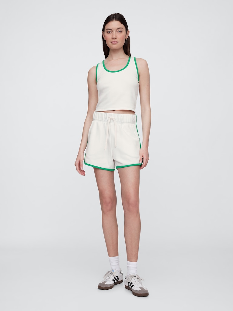 Recycled Cropped Pique Tank Top