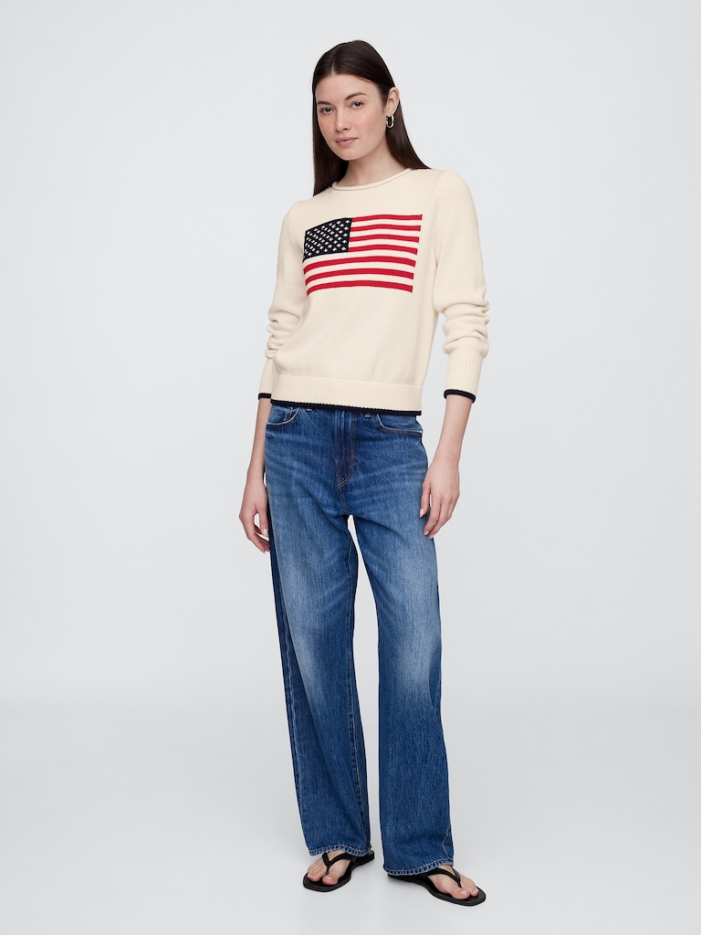 Roll Neck Americana Intarsia Sweater