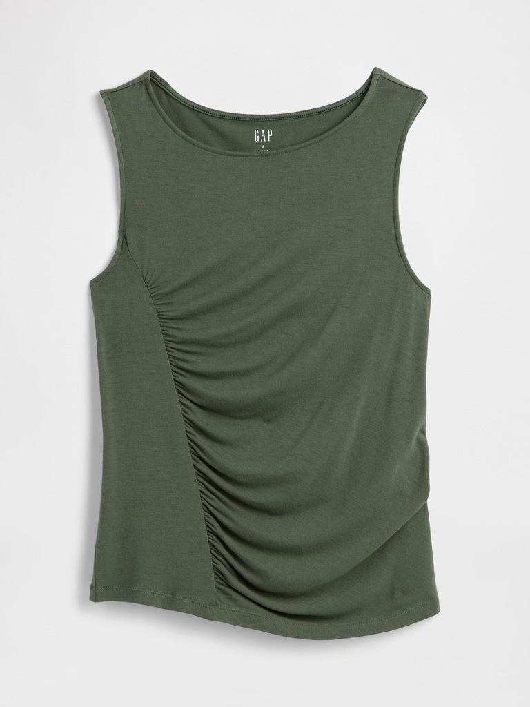 Asymmetrical Ruched Tank Top