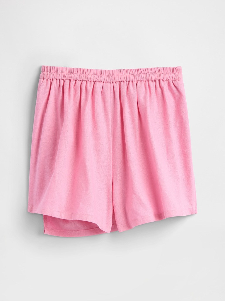 Kids Linen-Blend Wrap Skort