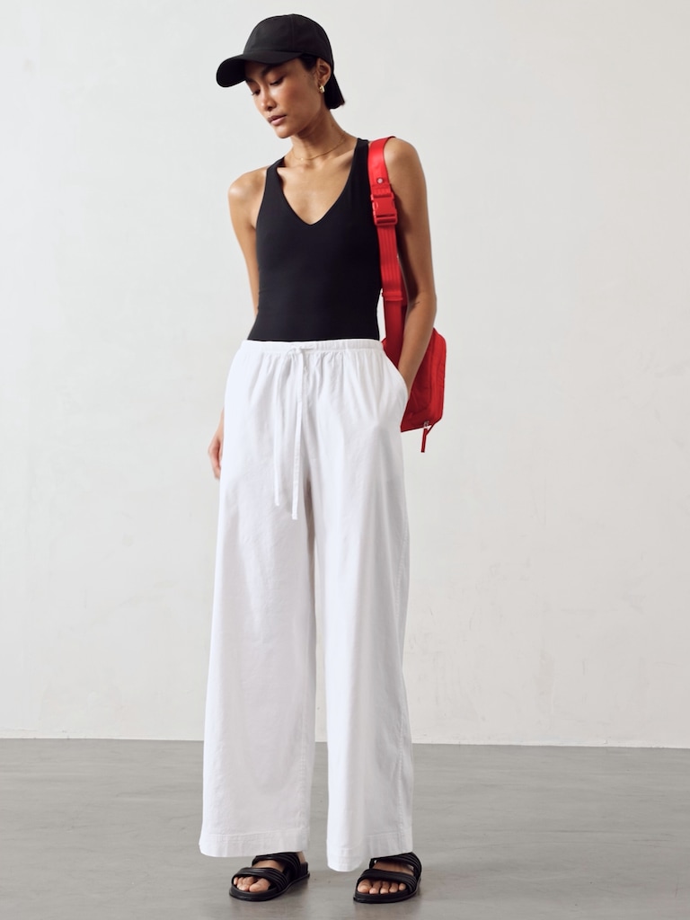 Paradise Mid Rise Wide Leg Pant