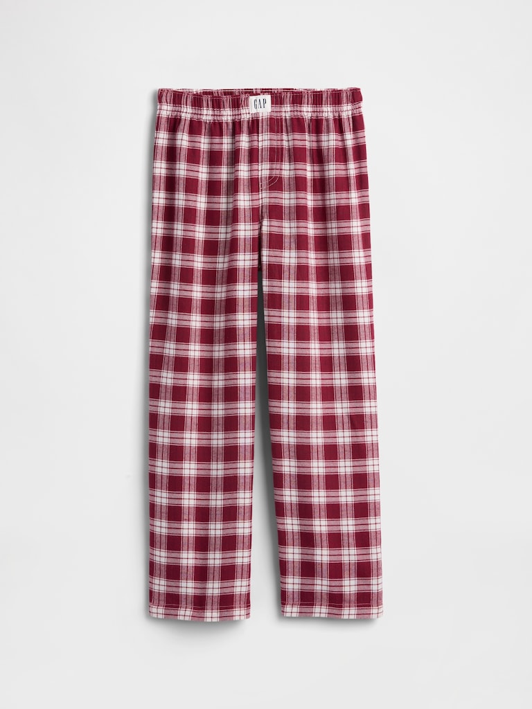 Kids 100% Recycled Plaid PJ Pants