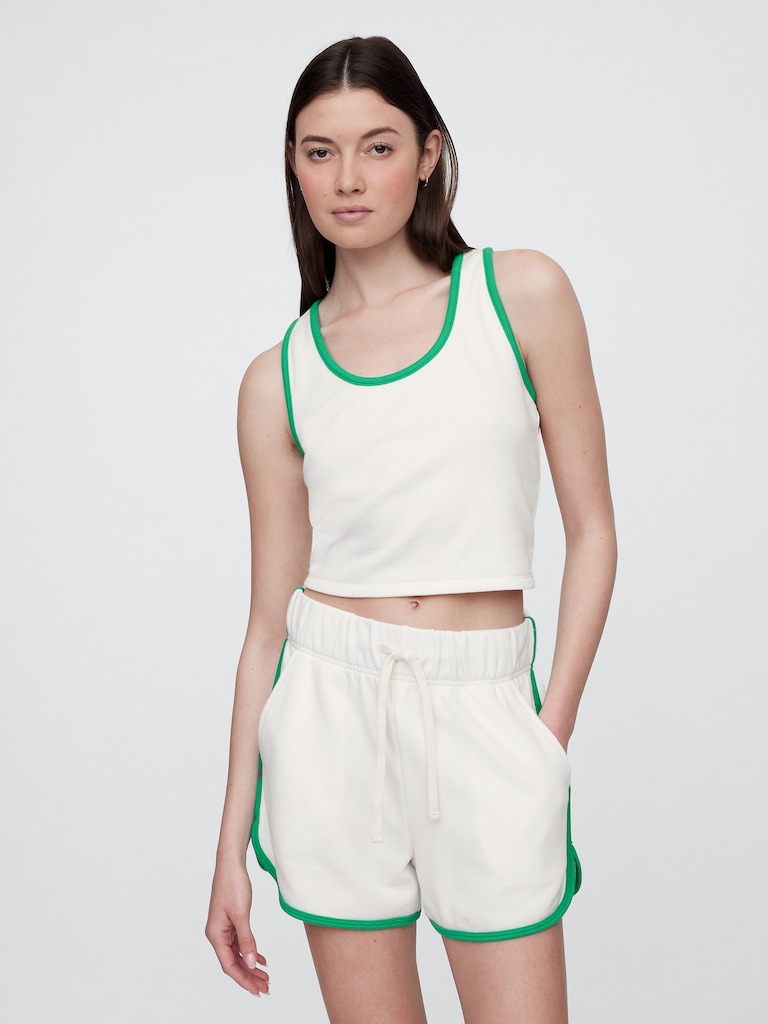 Recycled Cropped Pique Tank Top
