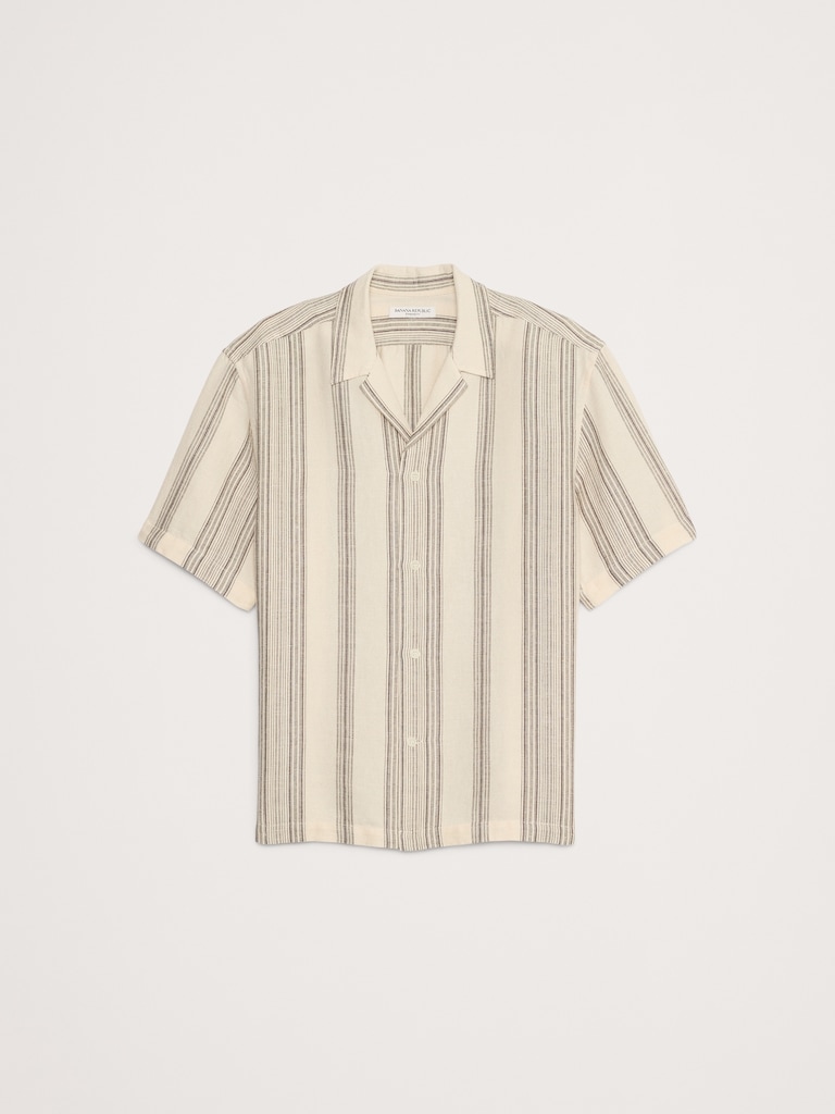 Stripe Linen-Cotton Resort Shirt