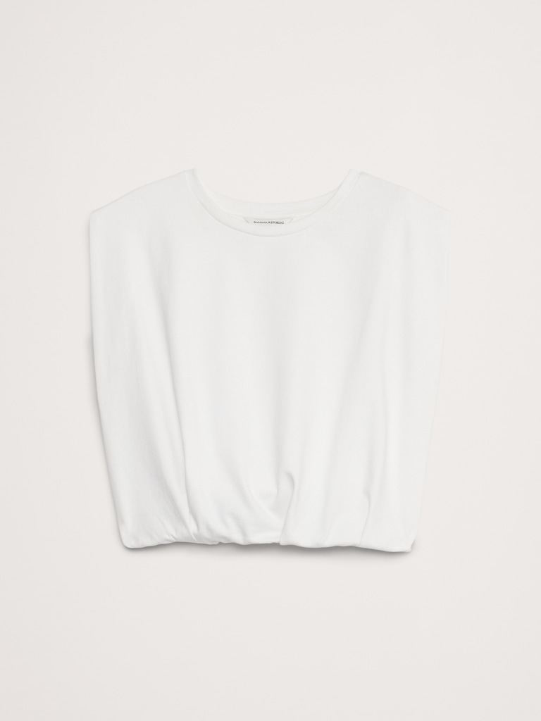 Cotton Bubble-Hem Top