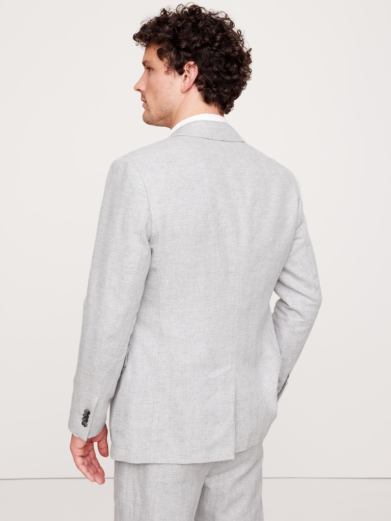 Herringbone Linen-Cotton Suit Jacket