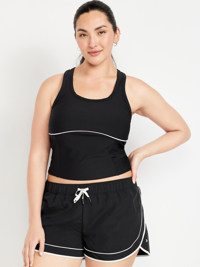 PowerSoft Racerback Cropped Shell Tank