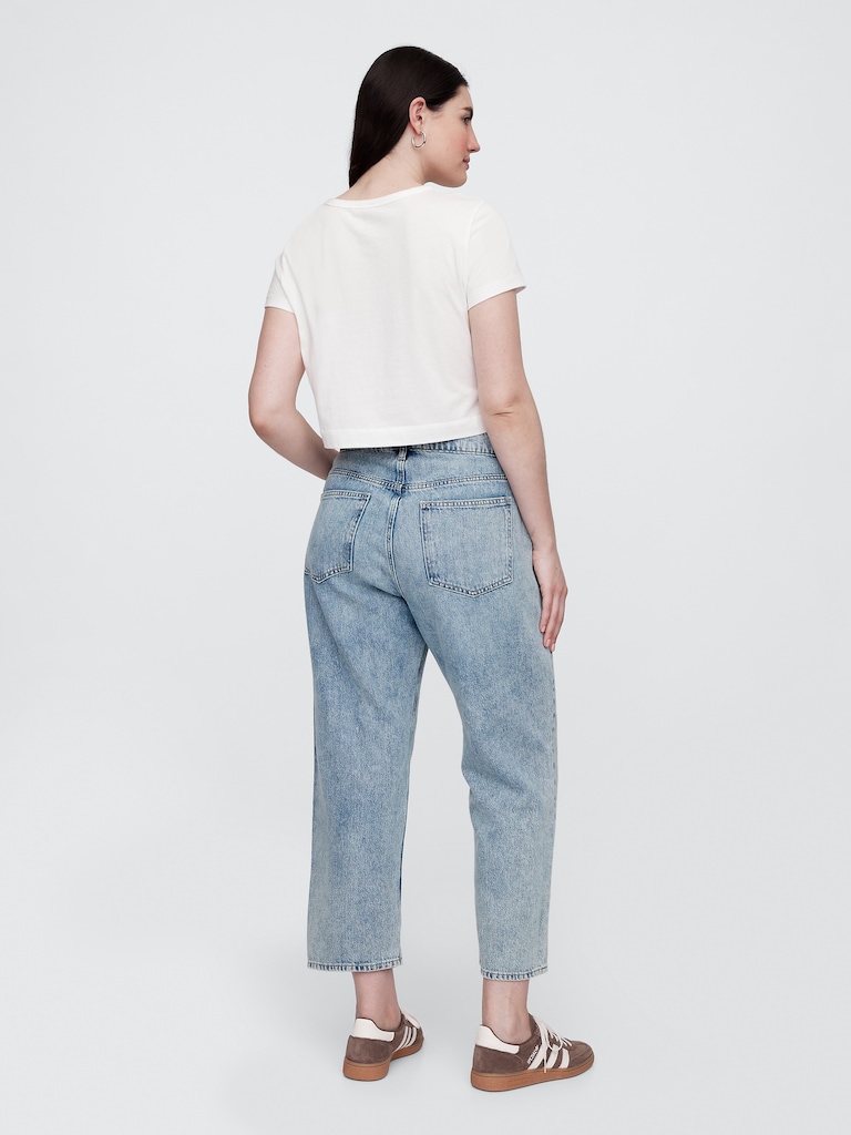 Mid Rise Relaxed Straight Jeans