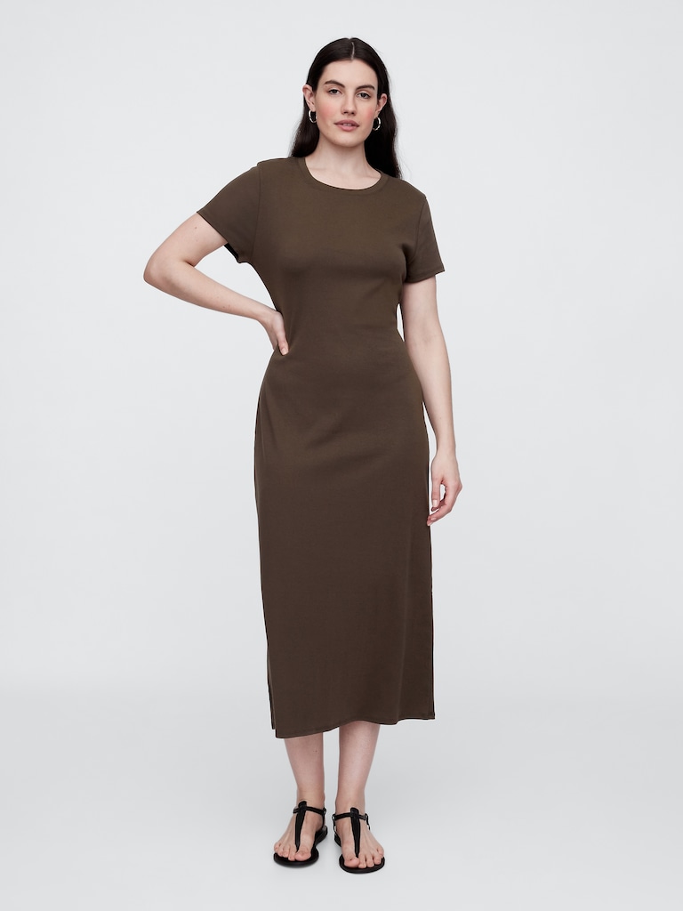 Cutout Midi T-Shirt Dress